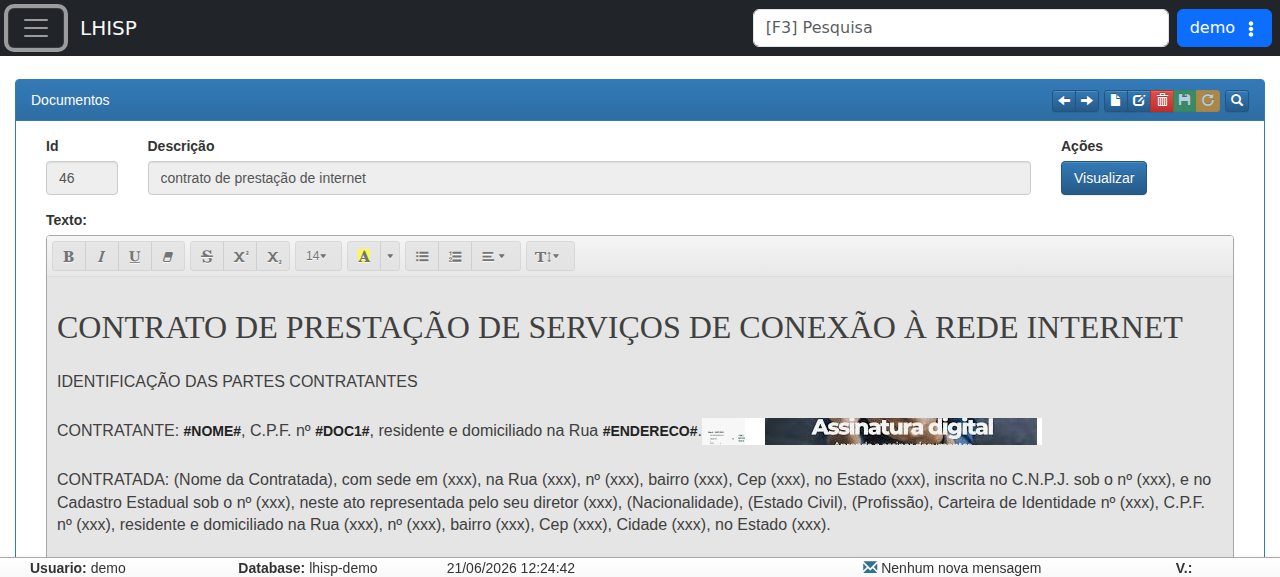 Documentos no demo