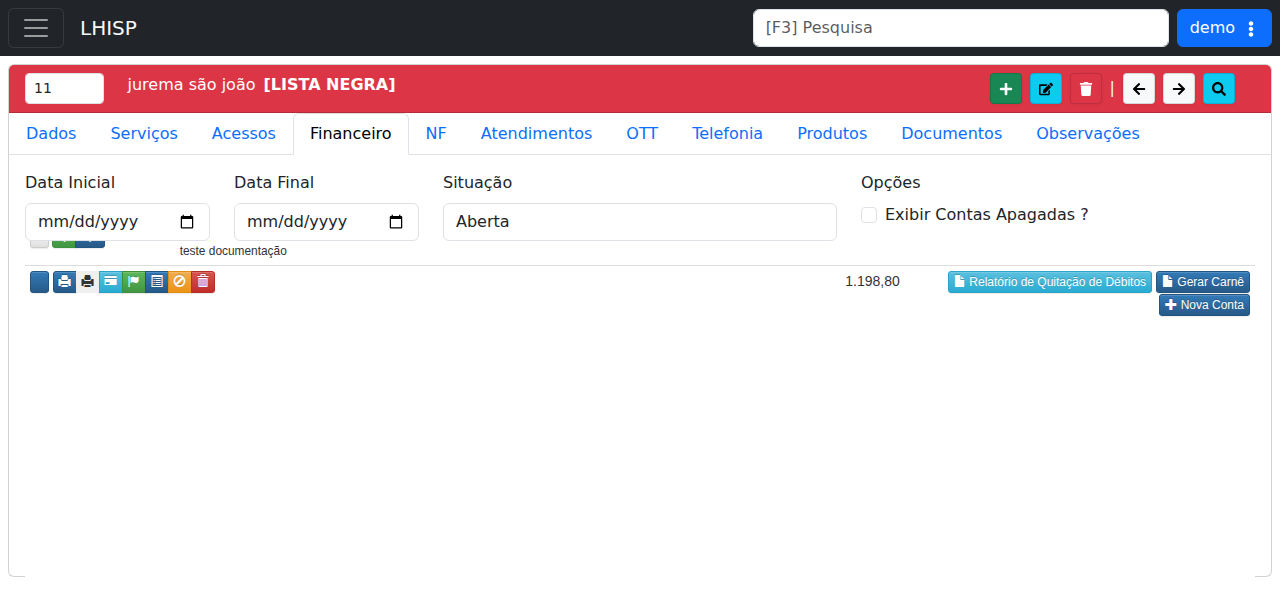 Aba Financeiro